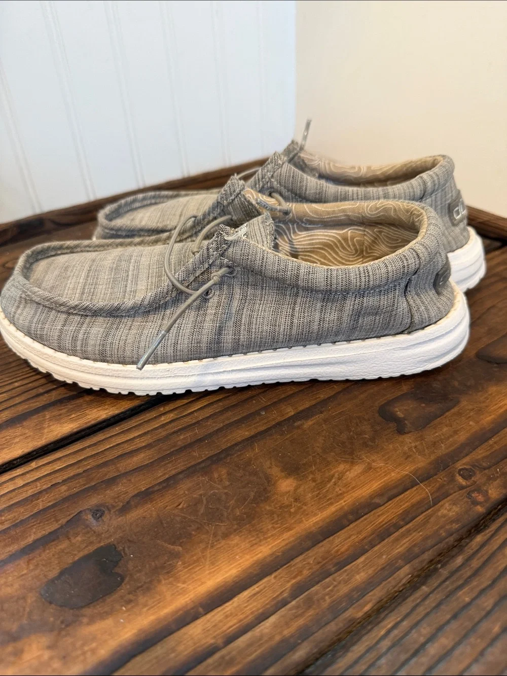 Hey Dude Wendy Slip-On Loafers in Light Gray